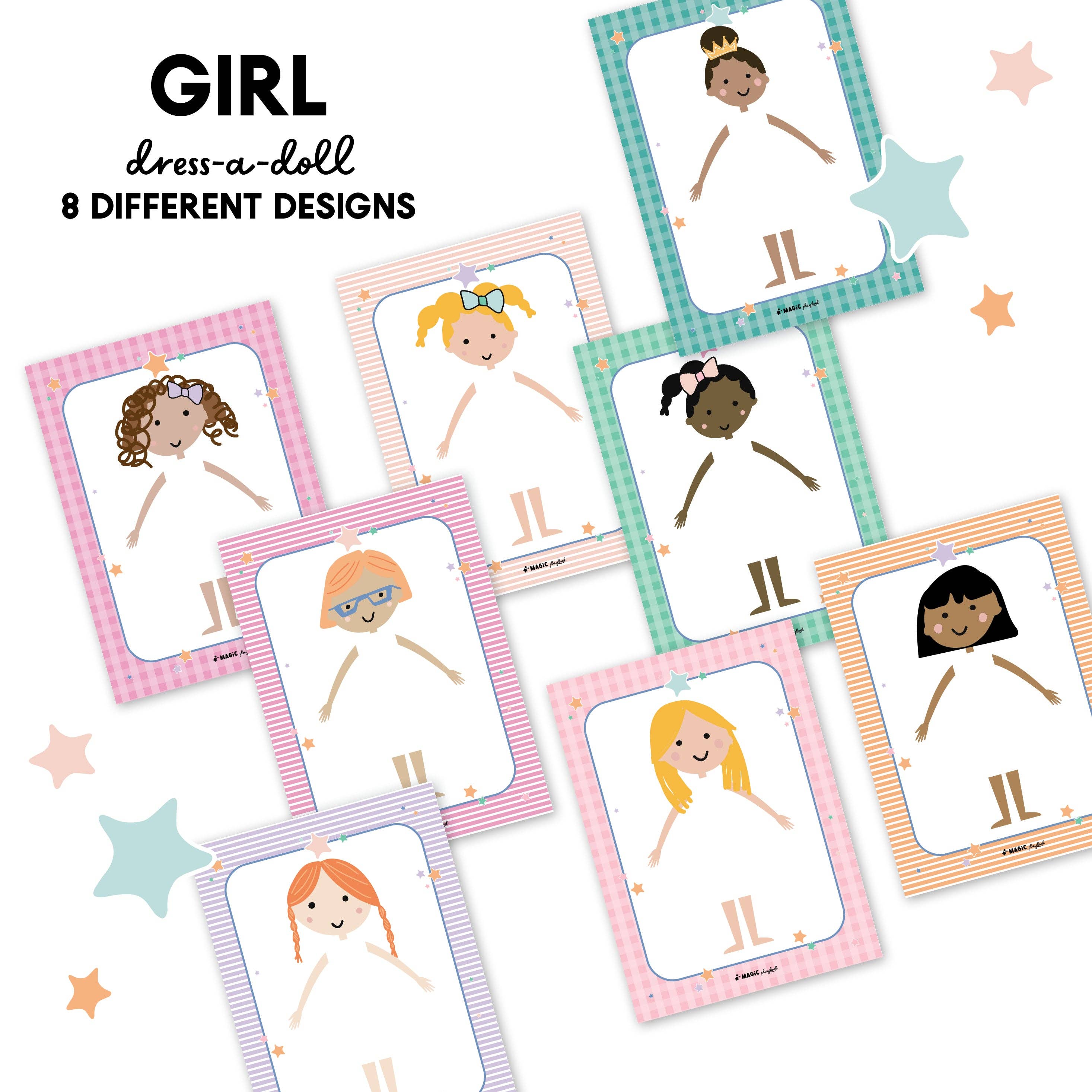 Dress-a-Doll Pretend Play Notepad (Pink)