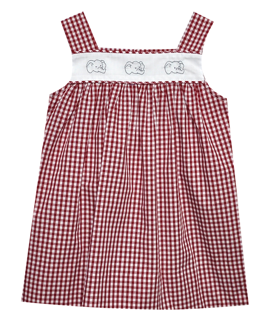 Elephant Crimson/Grey Dress