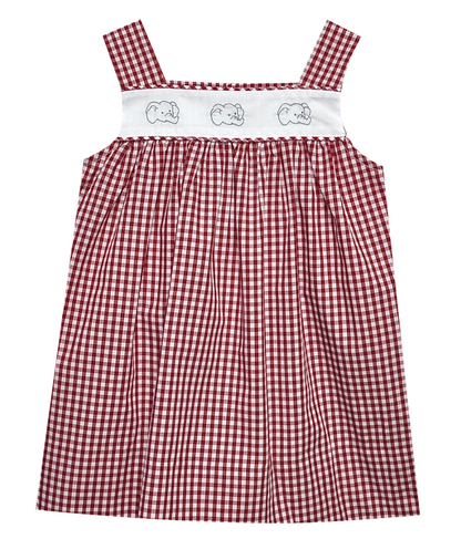 Elephant Crimson/Grey Dress