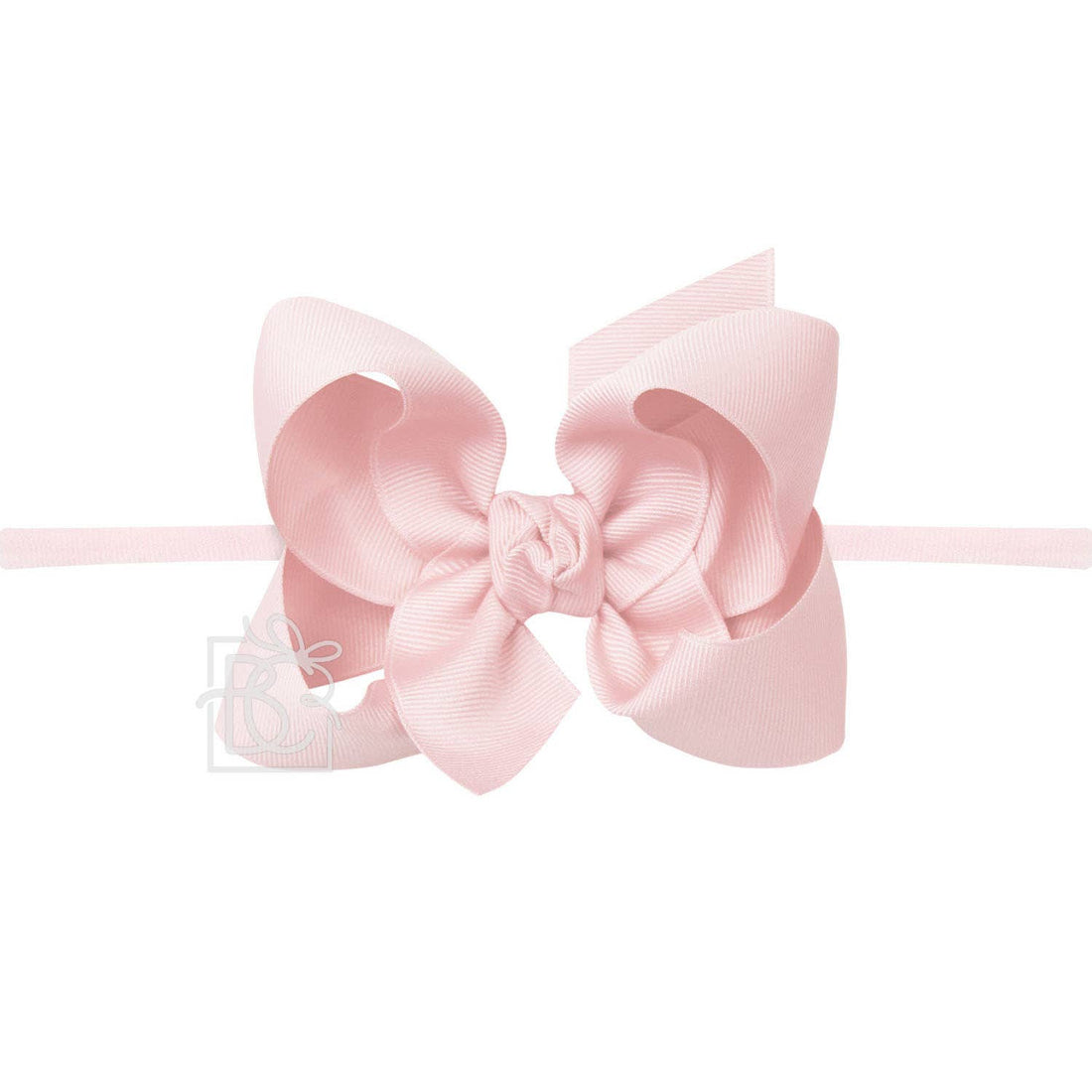 4.5&quot; Infant Headband Hairbow: Light Pink