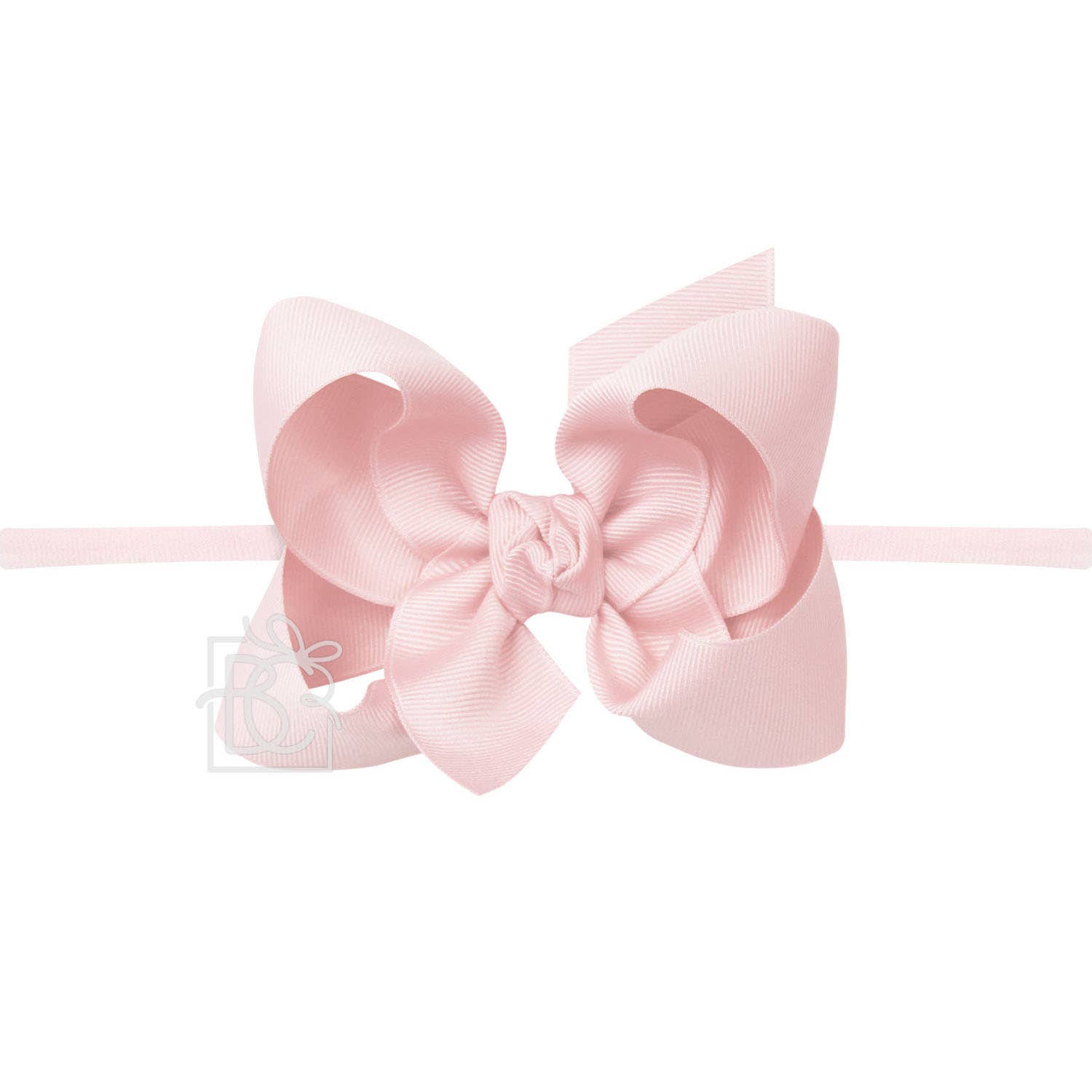 4.5&quot; Infant Headband Hairbow: Light Pink