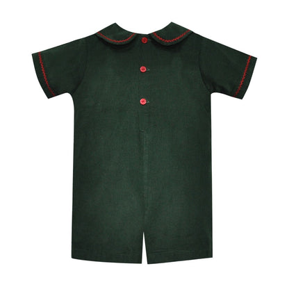Christmas Green William Romper: Rocking Horse