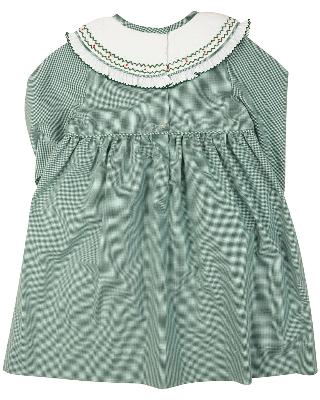 Holly Smocked Green Check Dress
