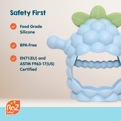 RaZberry Grip Teething Toy: Blue