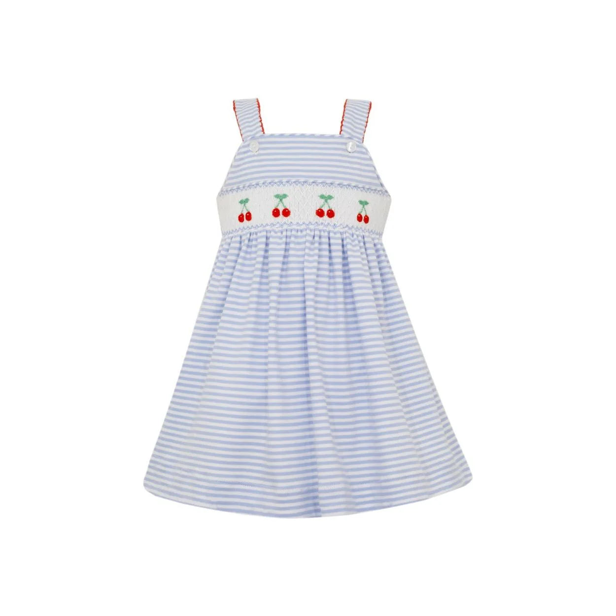 Cherry Light Blue/White Stripe Knit Sundress