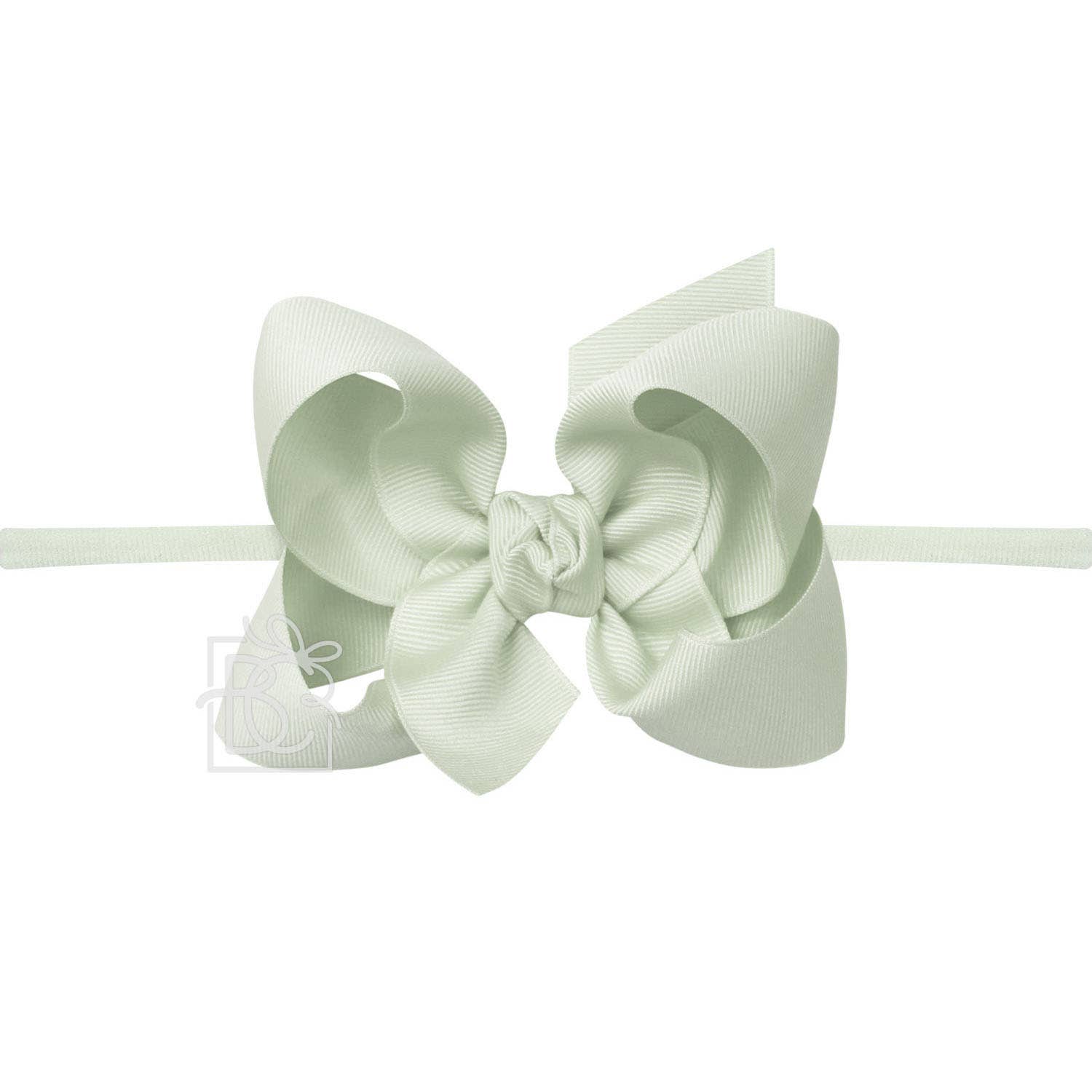 4.5&quot; Infant Headband Hairbow: Sage