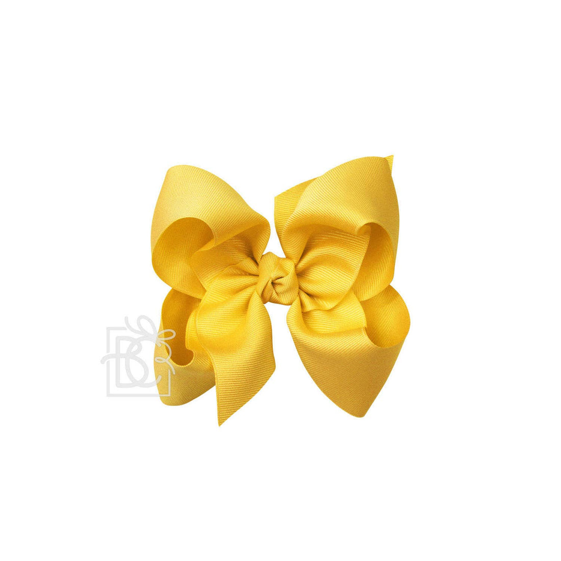 5.5&quot; Hairbow on Alligator Clip: Bright Yellow