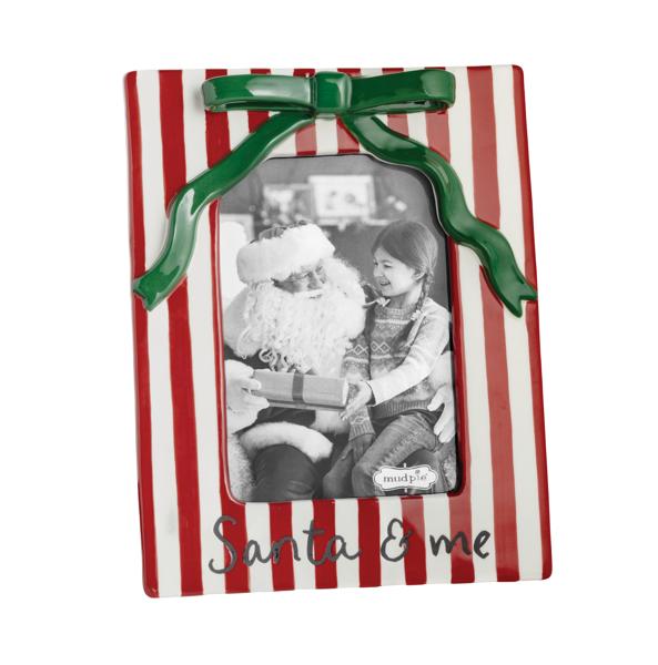 Ceramic Christmas Bow Photo Frame