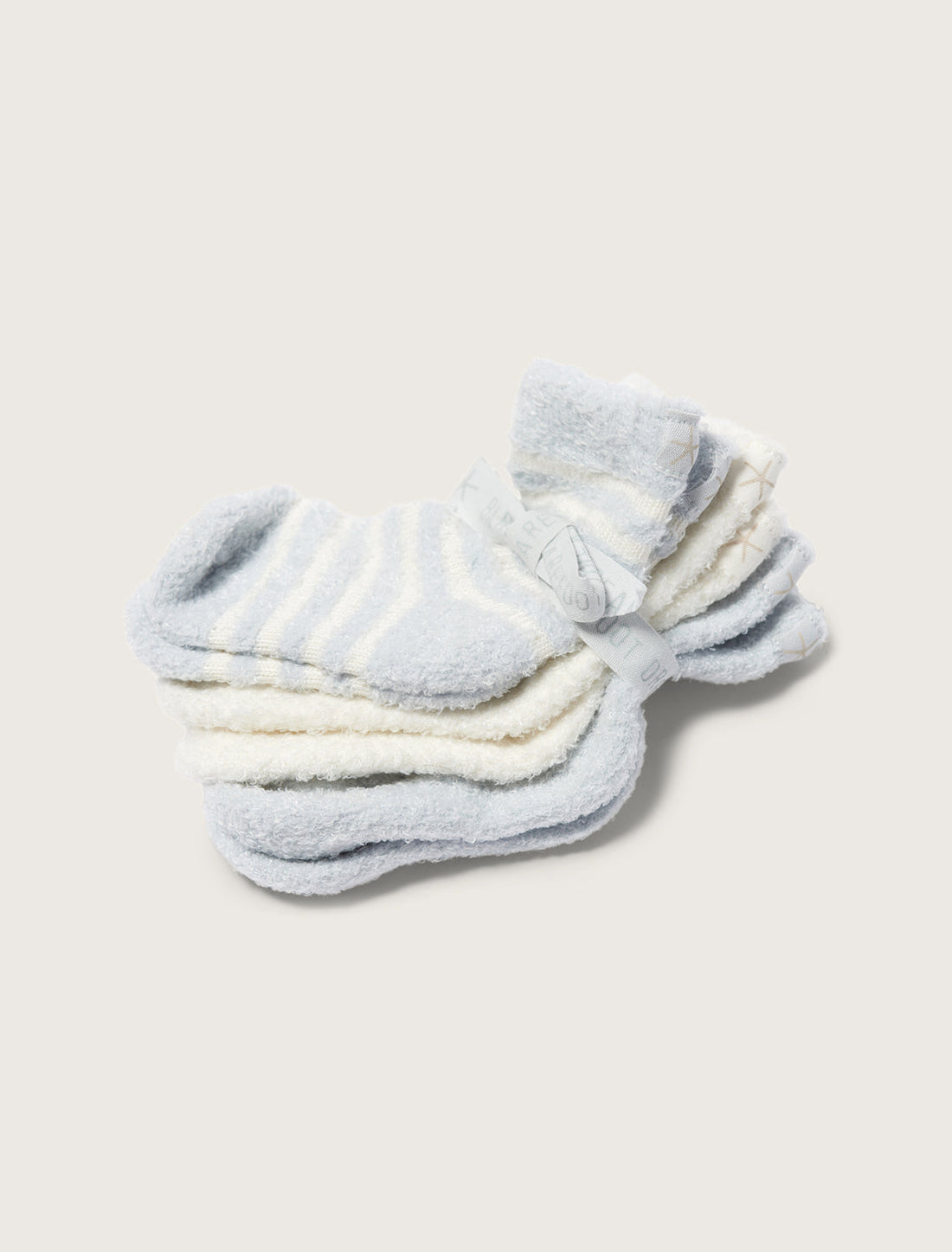 Barefoot Dreams CozyChic Lite® Infant Sock Set: Blue/Pearl