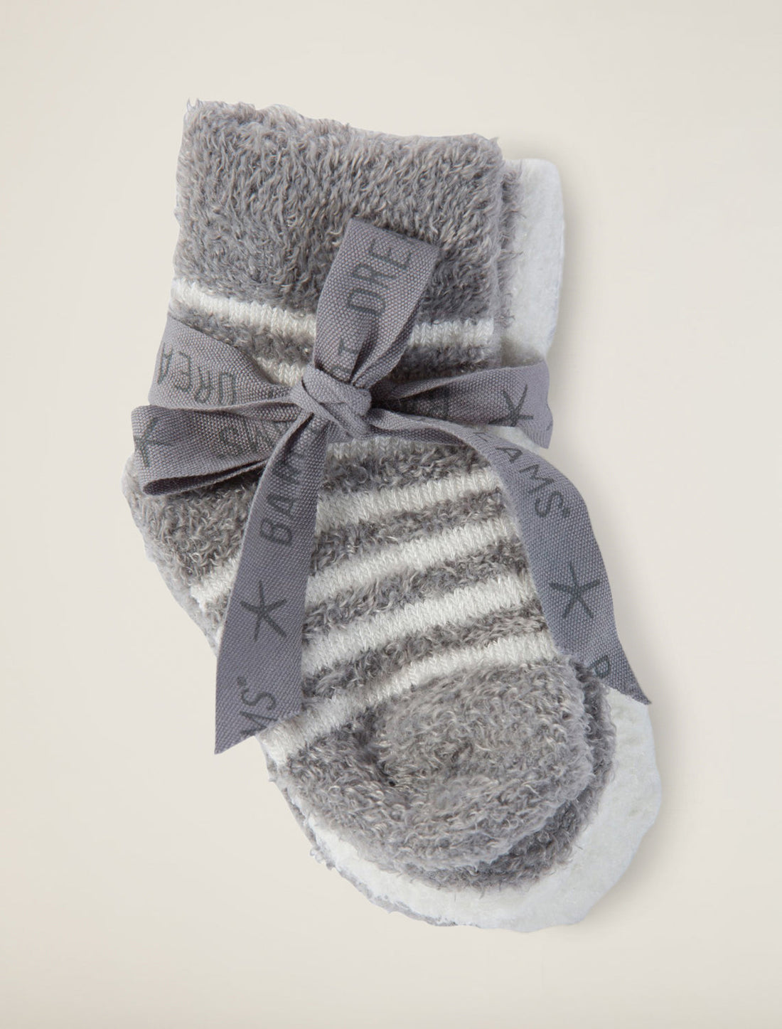Barefoot Dreams CozyChic Lite® Infant Sock Set: Pewter/Pearl