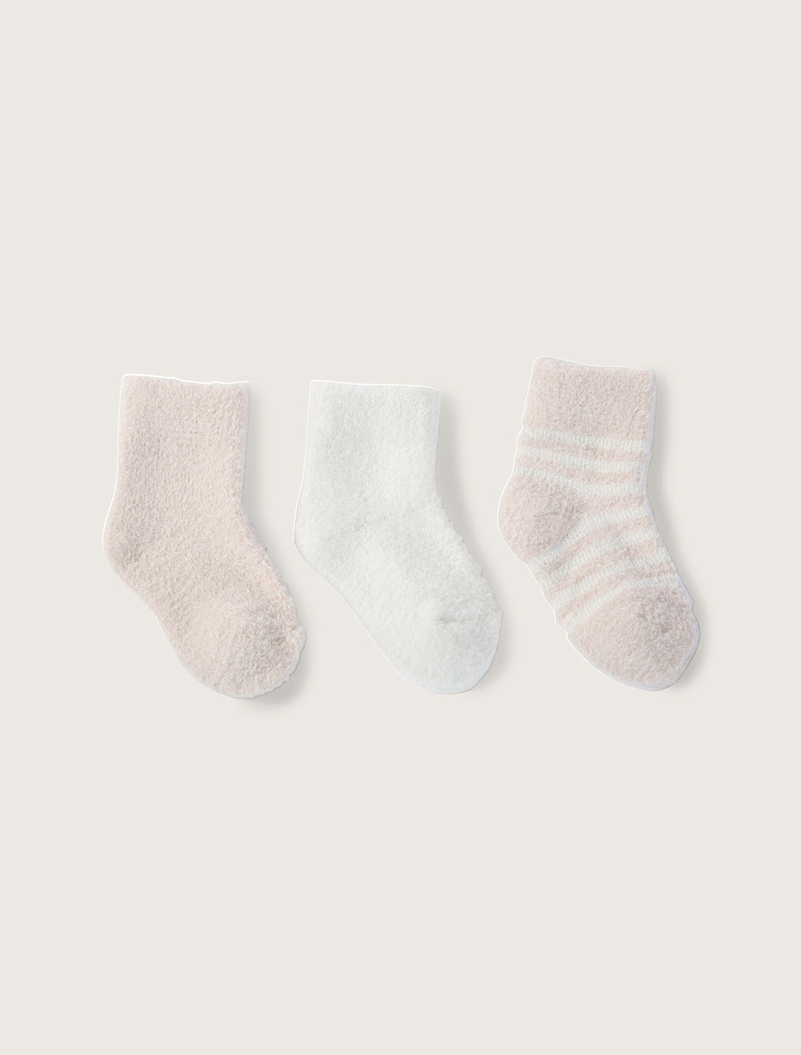 Barefoot Dreams CozyChic Lite® Infant Sock Set: Pink/Pearl