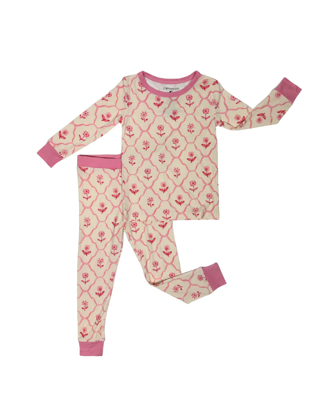 2-Piece Bamboo Pajamas: Blush &amp; Bloom