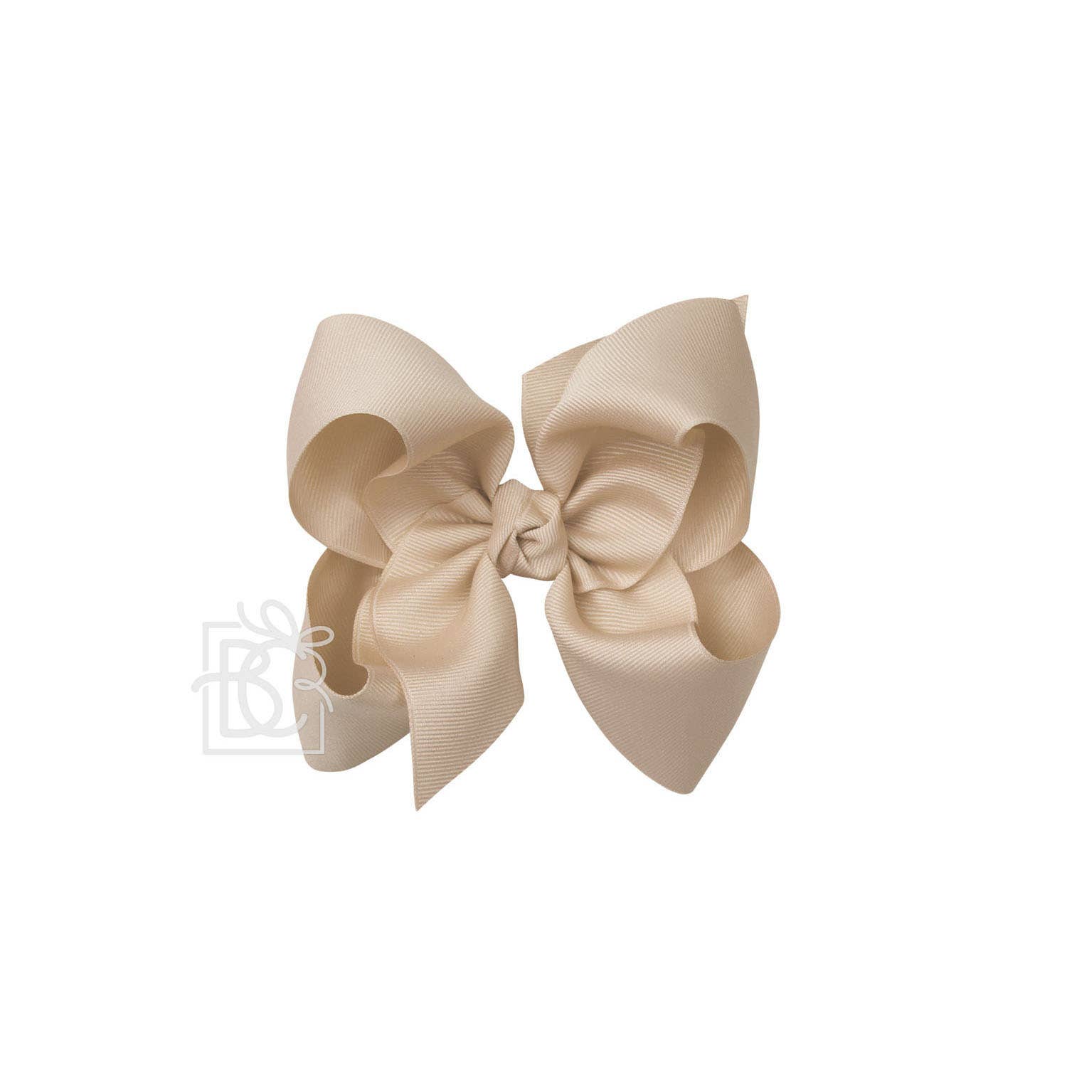 5.5&quot; Hairbow on Alligator Clip: Oatmeal