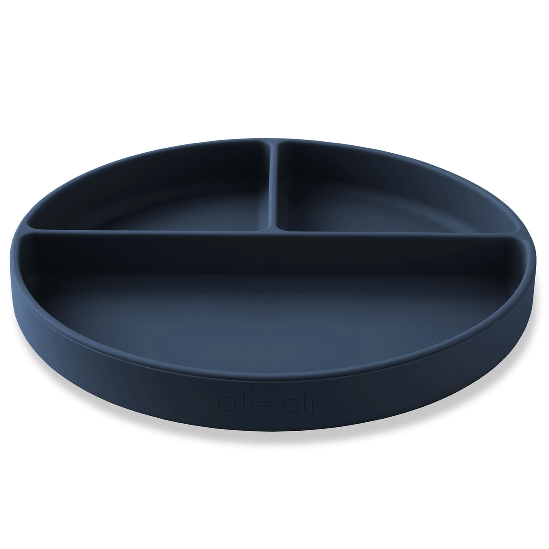 Baby Plate with Suction and Divided Portions - Navy