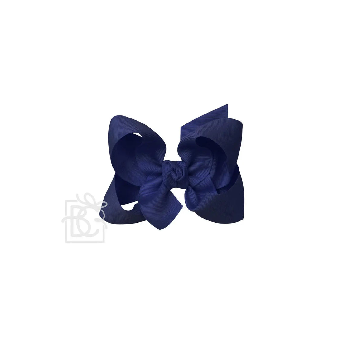 4.5&quot; Hairbow on Alligator Clip: Navy