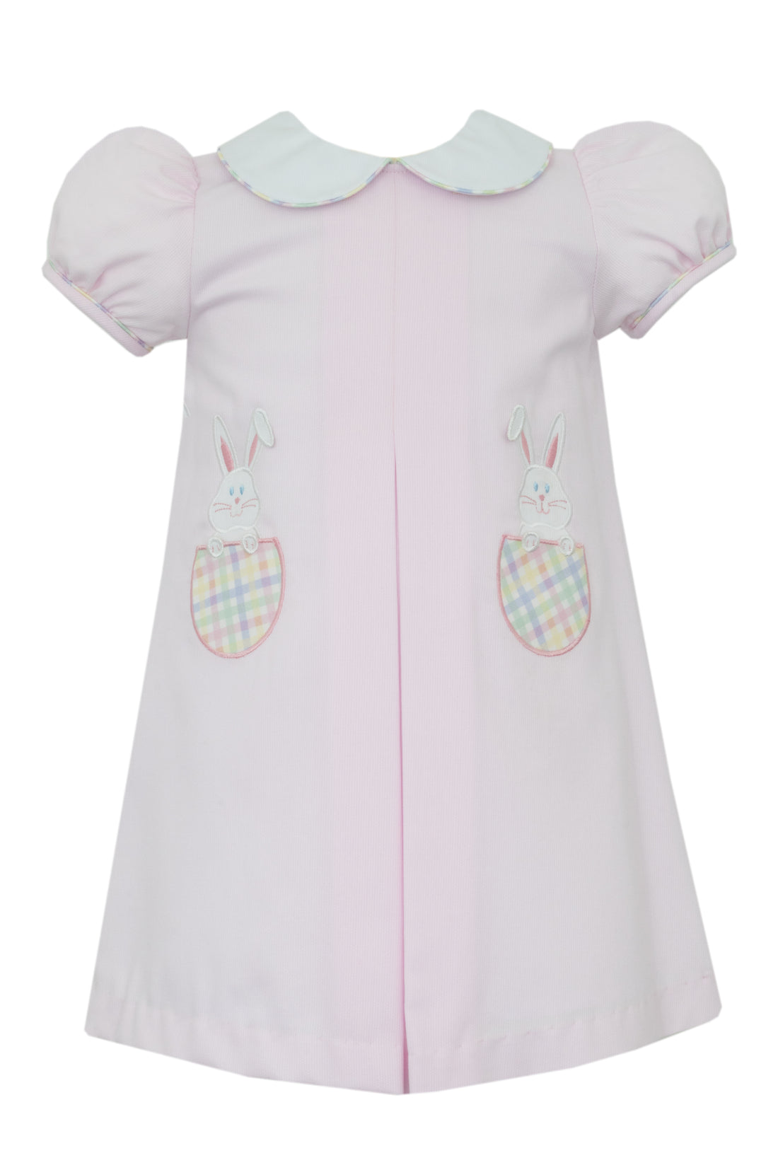 Pink Pique A-Line Dress with Bunny Pockets