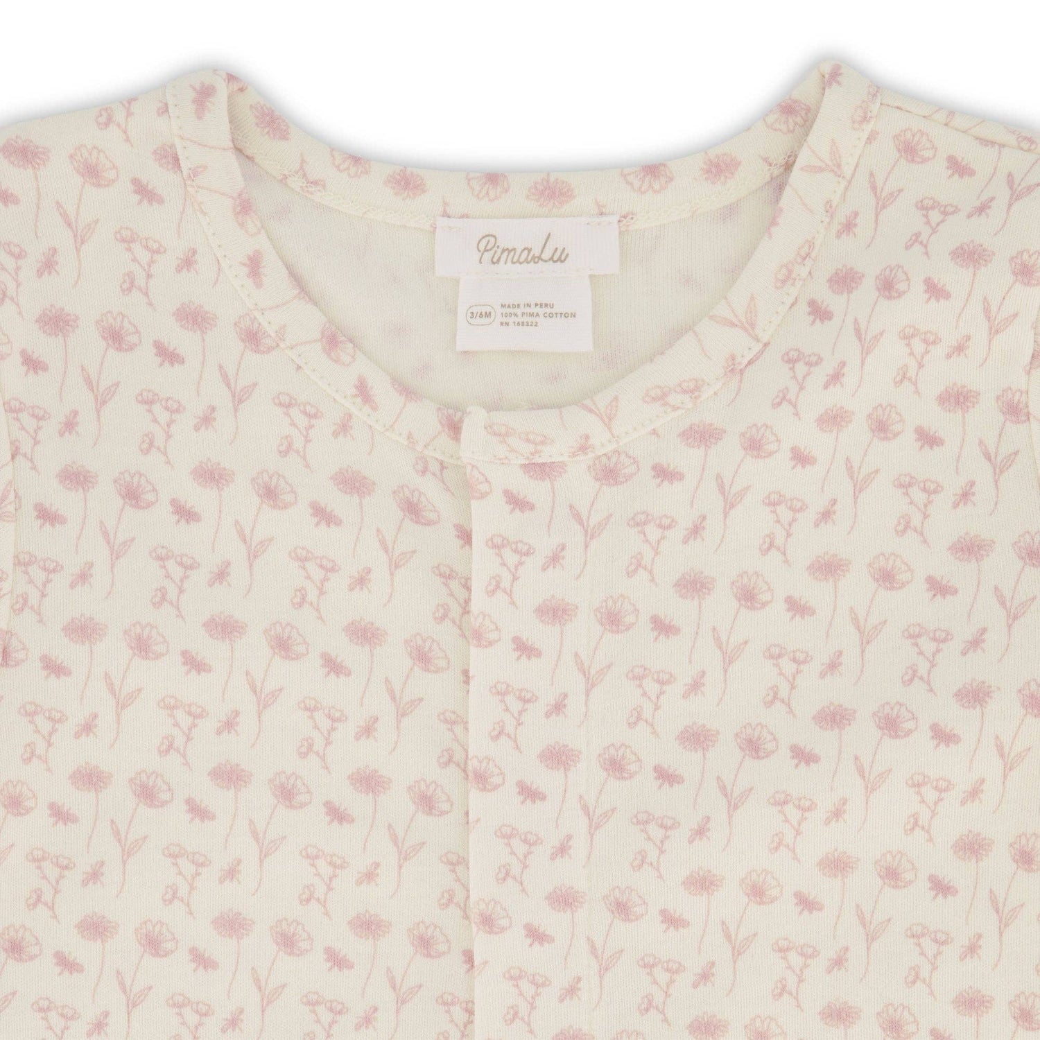 Pimalu Snap Footie: Hand Drawn Flowers
