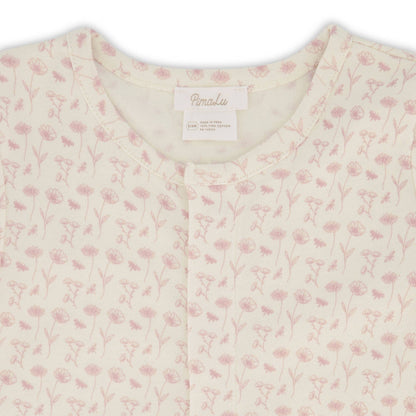 Pimalu Snap Footie: Hand Drawn Flowers