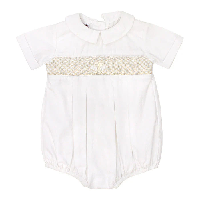 Ivory Boys Christening Short Bubble