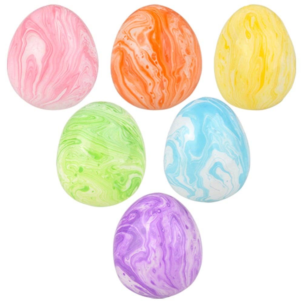 2.5" Squish And Stretch Marbleized Easter Egg