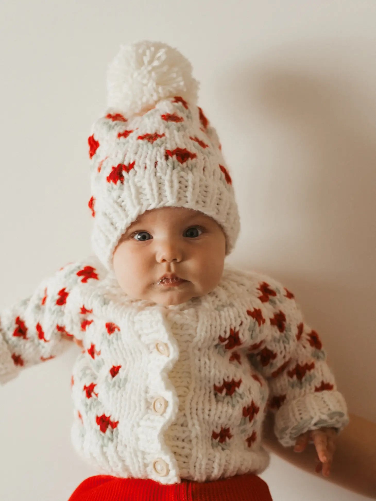 Huggalugs Bitty Blooms Beanie Hat - Holiday