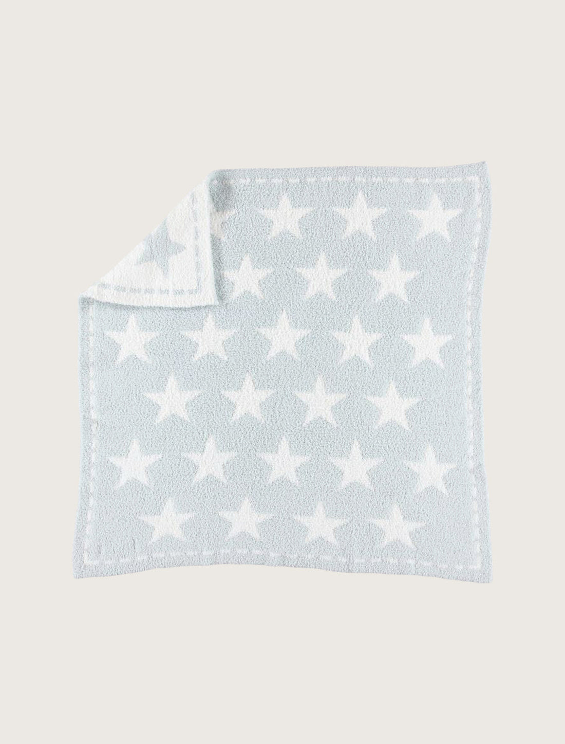 Barefoot Dreams CozyChic® Dream Receiving Blanket: Aqua with Stars
