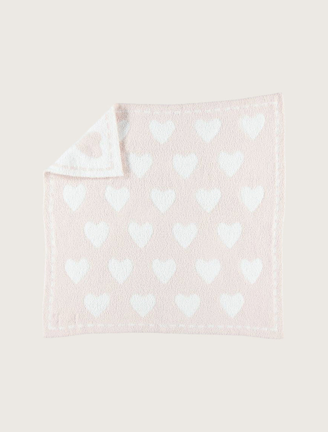 Barefoot Dreams CozyChic® Dream Receiving Blanket: Pink with Hearts