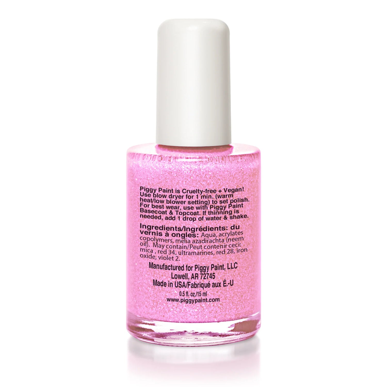 Piggy Paint Nail Polish: Tickled Pink (Glitter Light Pink)