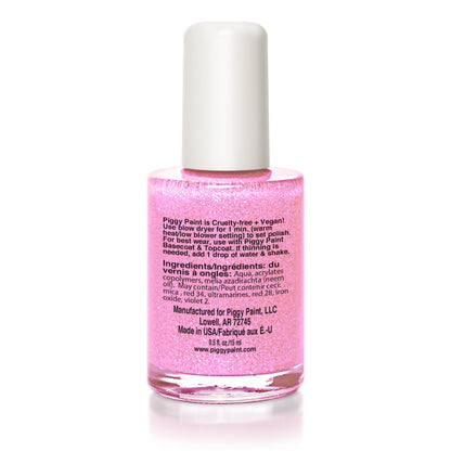 Piggy Paint Nail Polish: Tickled Pink (Glitter Light Pink)