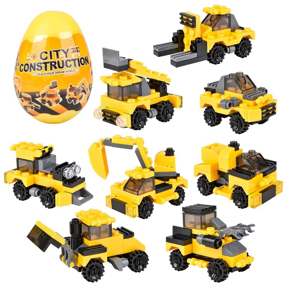 3" Building Block Construction Truck Car Toys in Egg