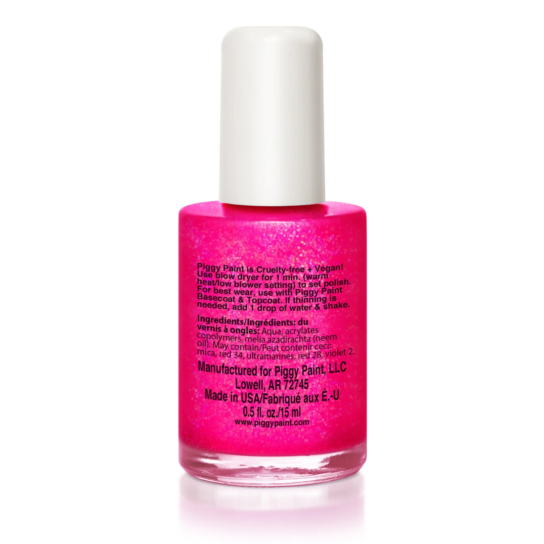 Piggy Paint Nail Polish: Neon Lights (Neon Hot Pink)