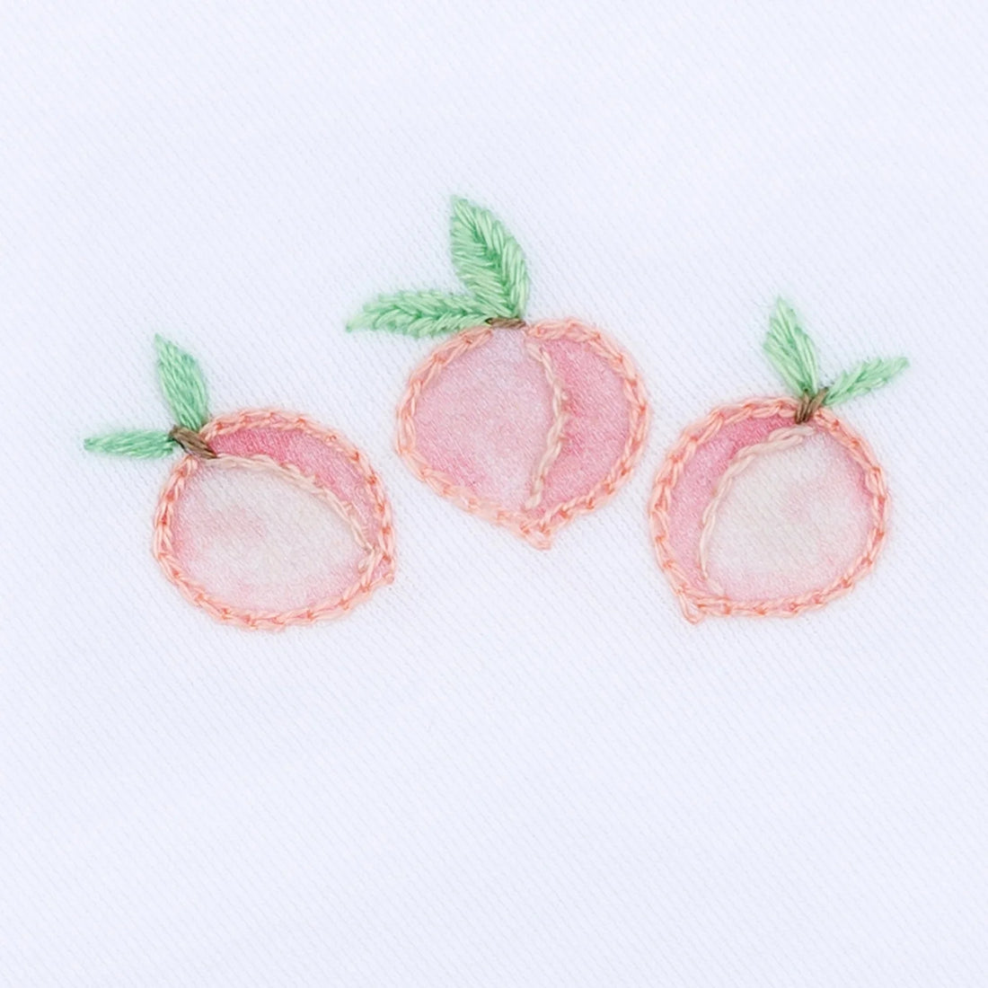 Summer Peaches Embroidered Bubble