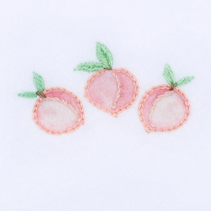 Summer Peaches Embroidered Bubble