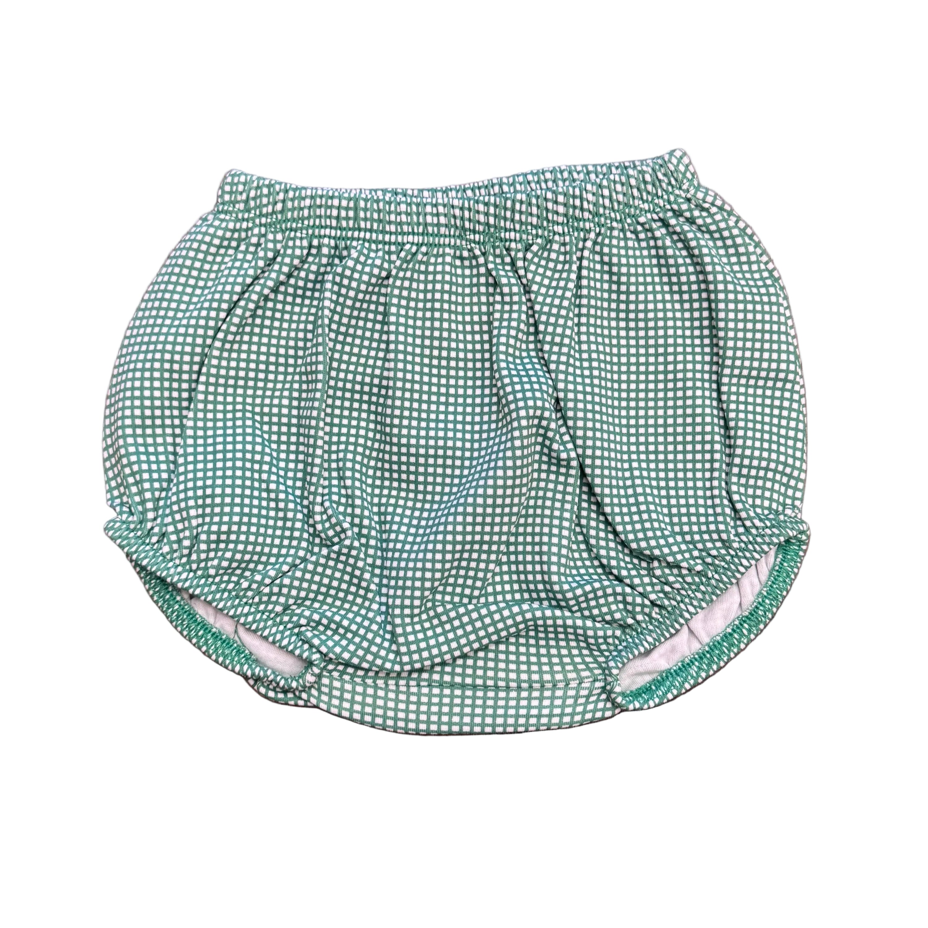 Green Gingham Diaper Cover