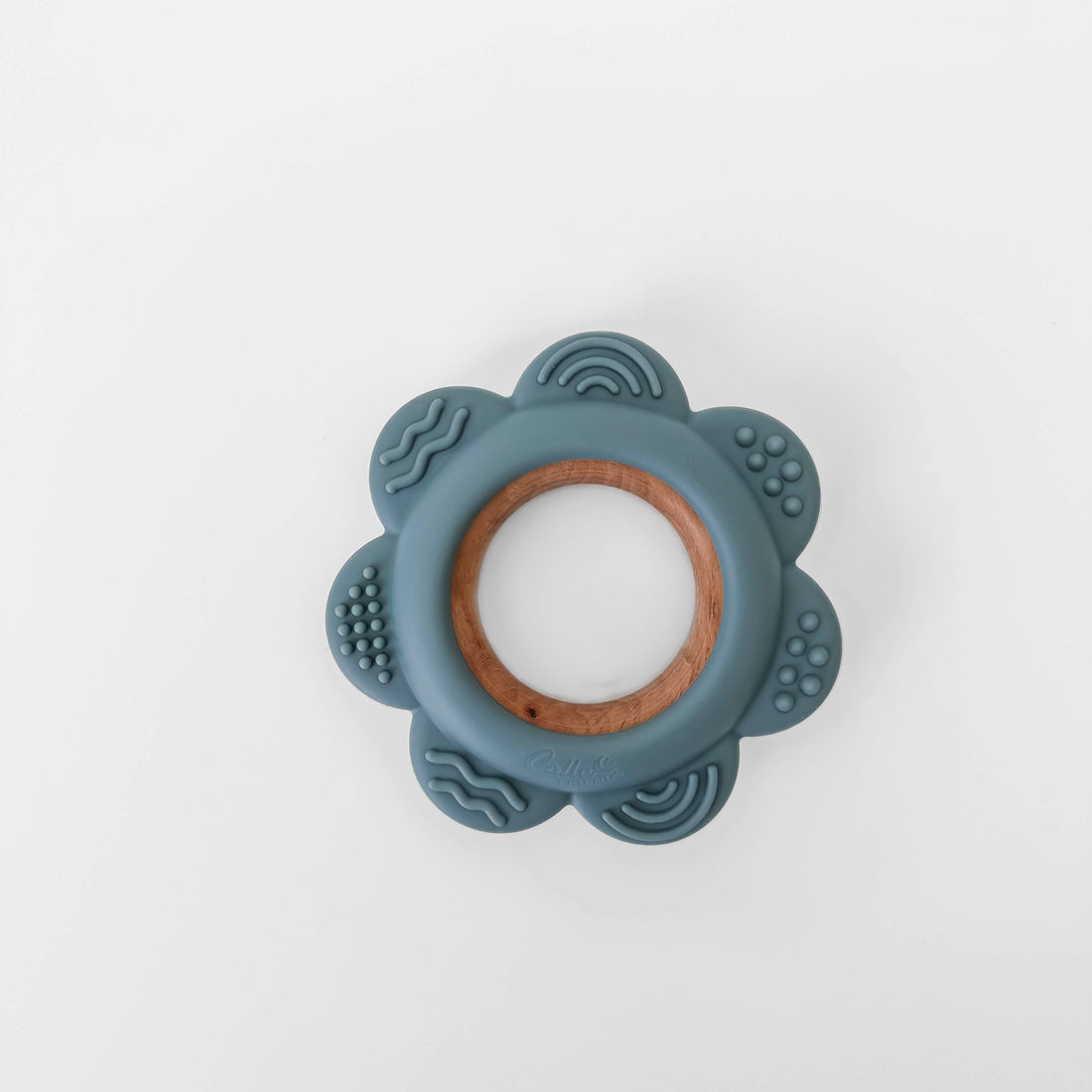 Garden Party Teether Collection - Flower: Slate Blue