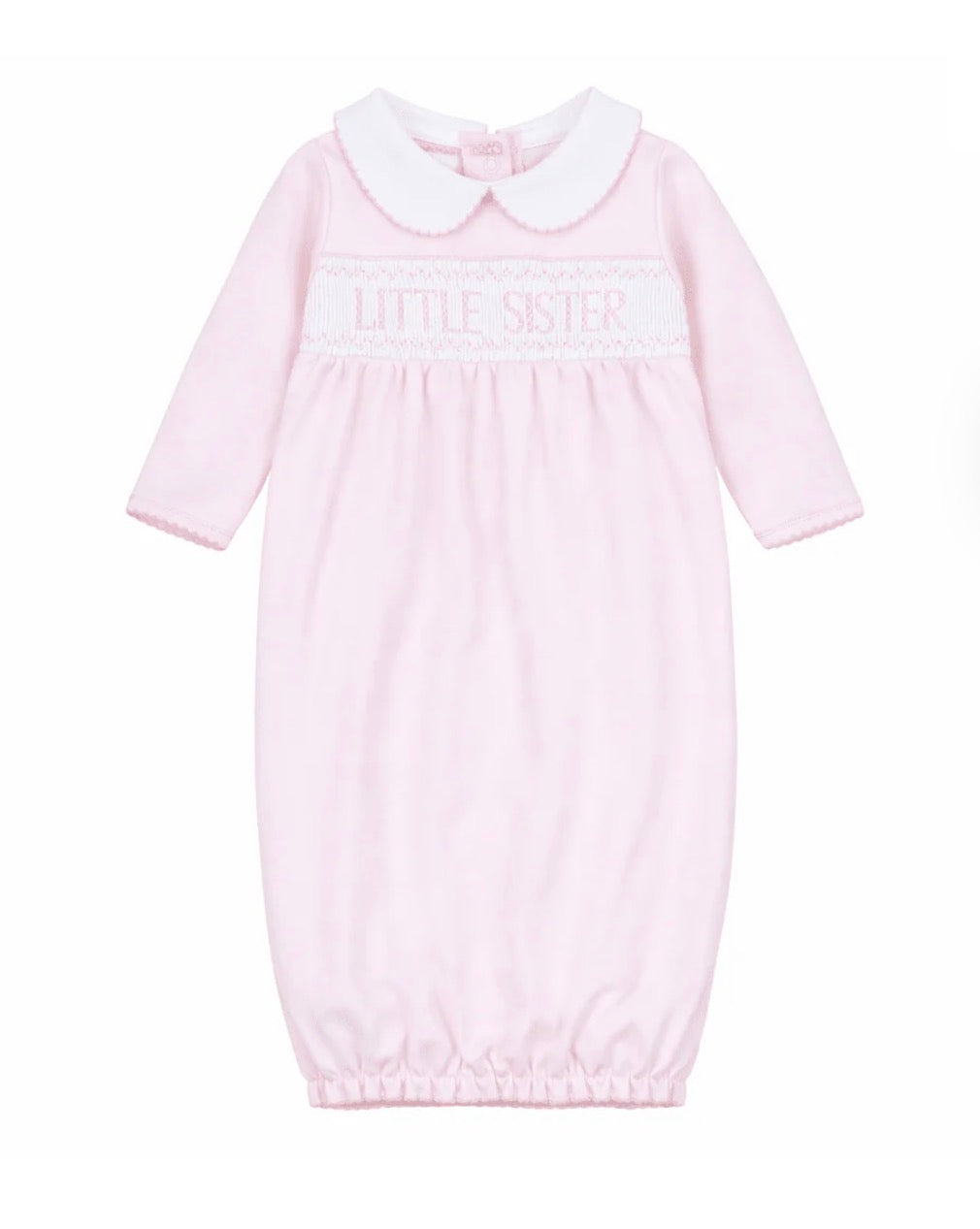Little Sister Smocked Gathered Gown