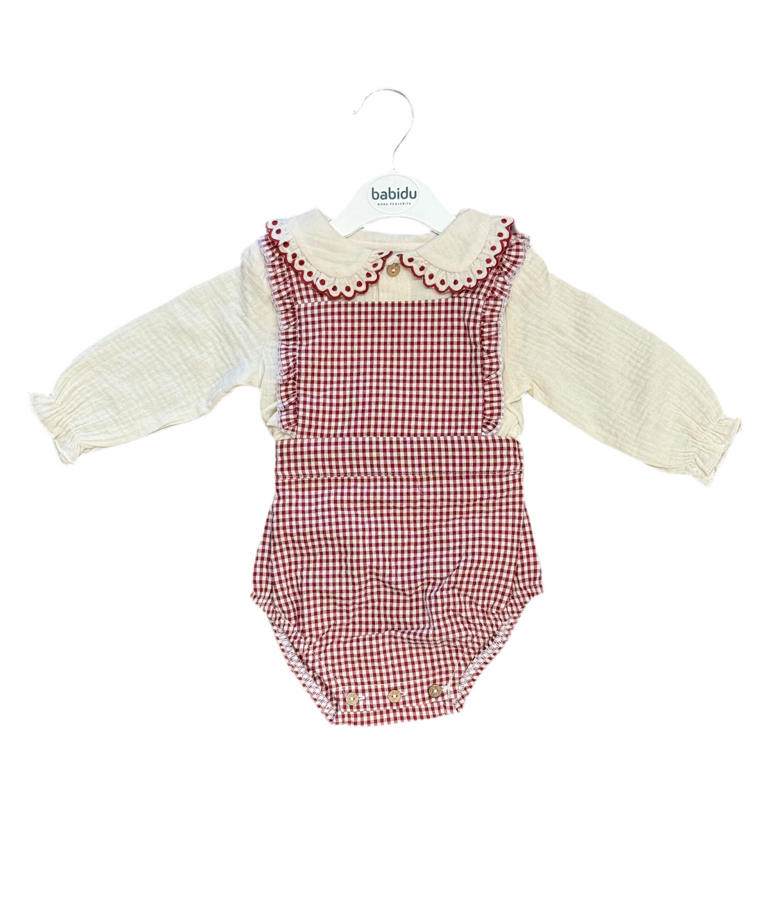 Cranberry Gingham 2-Piece Bubble Set