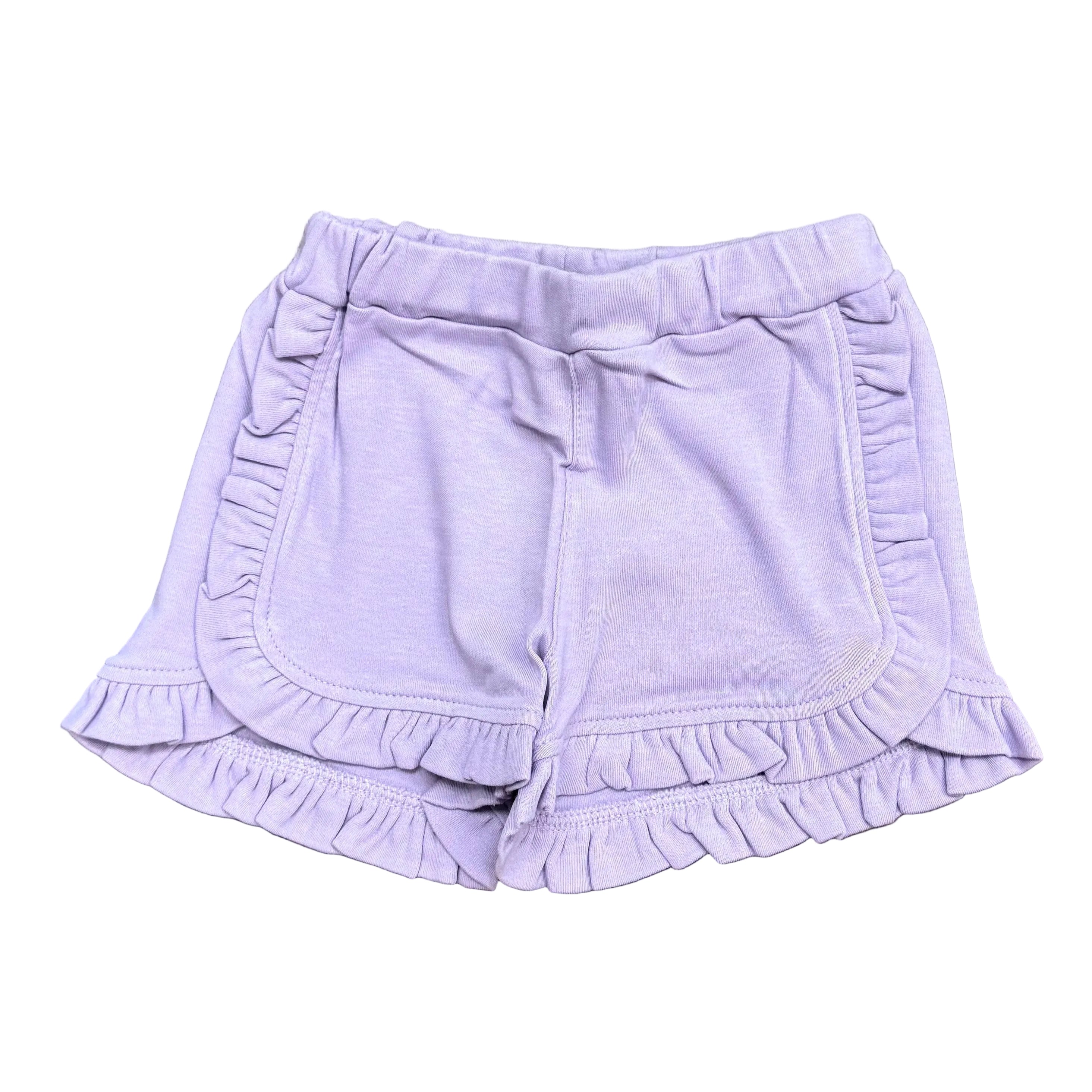 Lavender Ruffle Trim Shorts