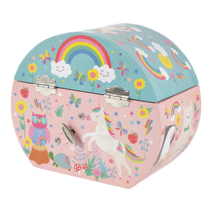 Musical Jewellery Box Oval Shape: Rainbow Fairy