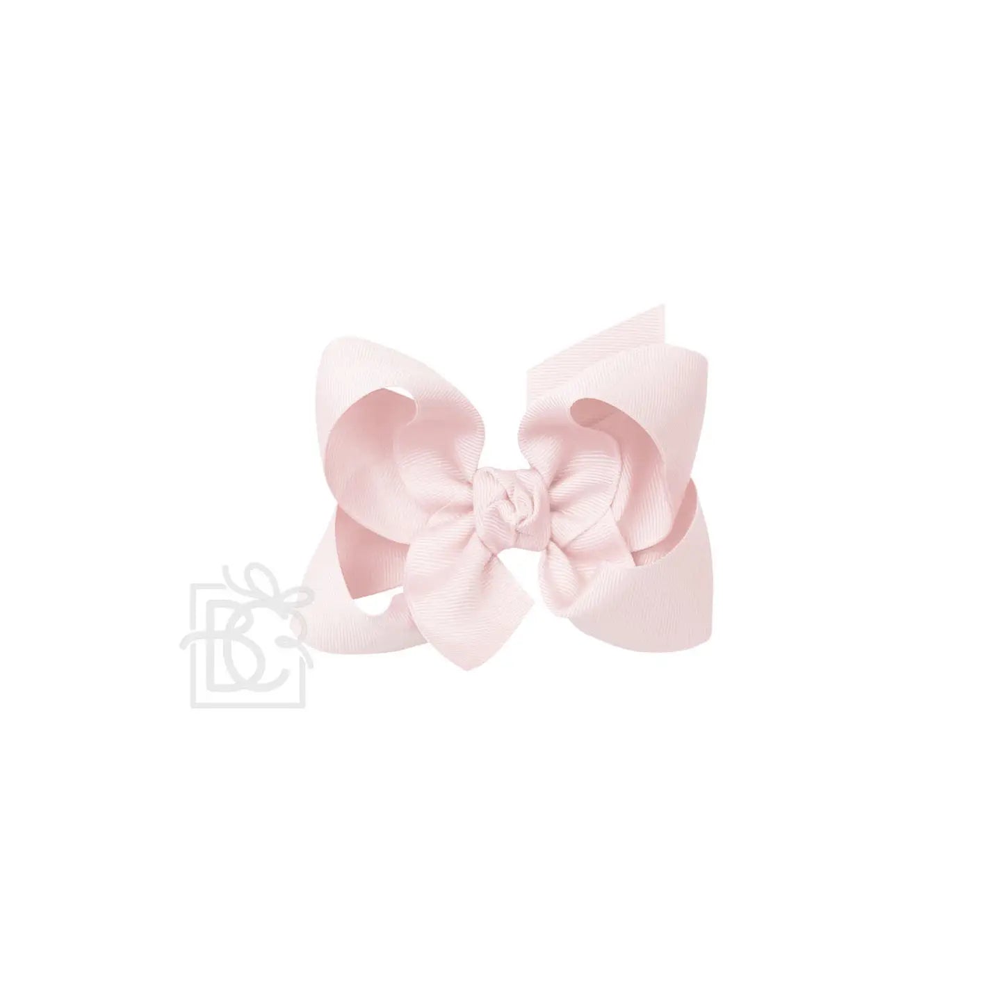 4.5&quot; Hairbow on Alligator Clip: Powder Pink