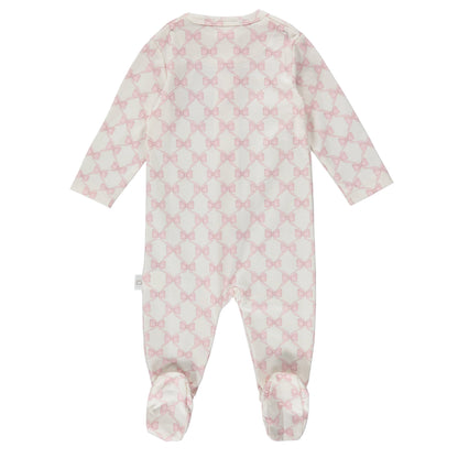 Pimalu Zipper Footie: Bows