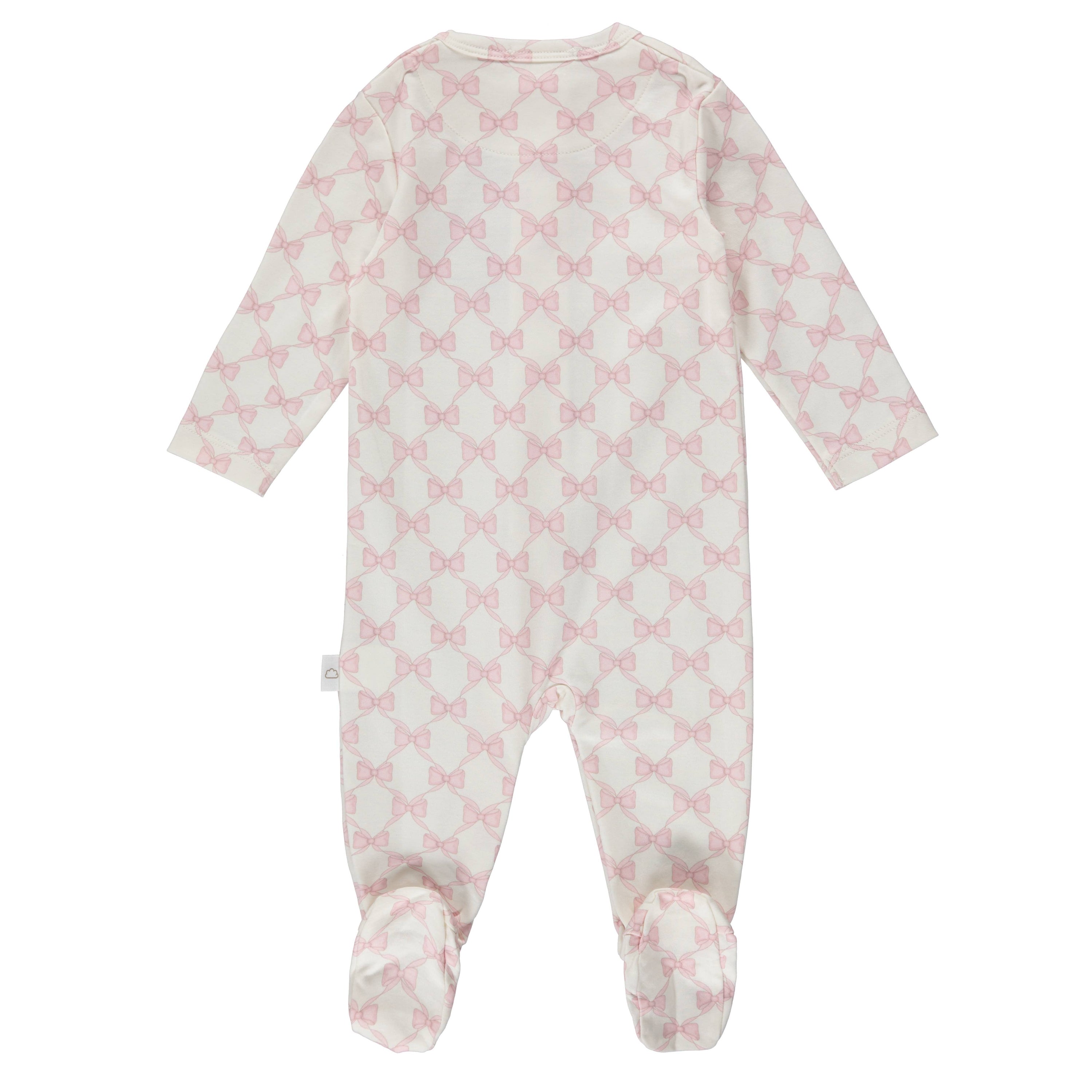 Zipper Footie: Bows