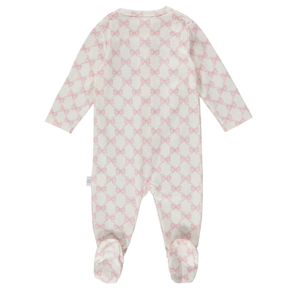 Zipper Footie: Bows