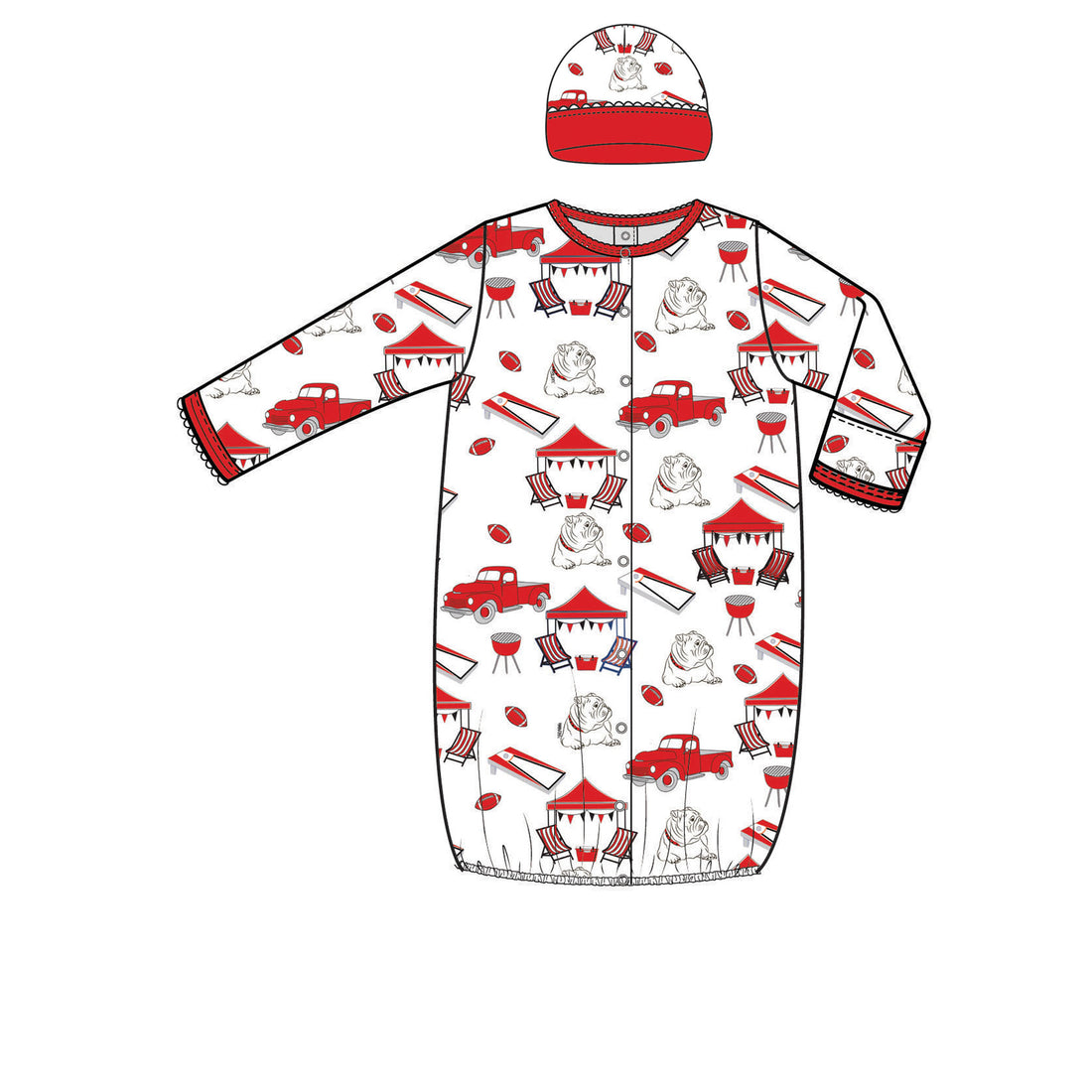 Bulldog Converter Gown &amp; Hat Set