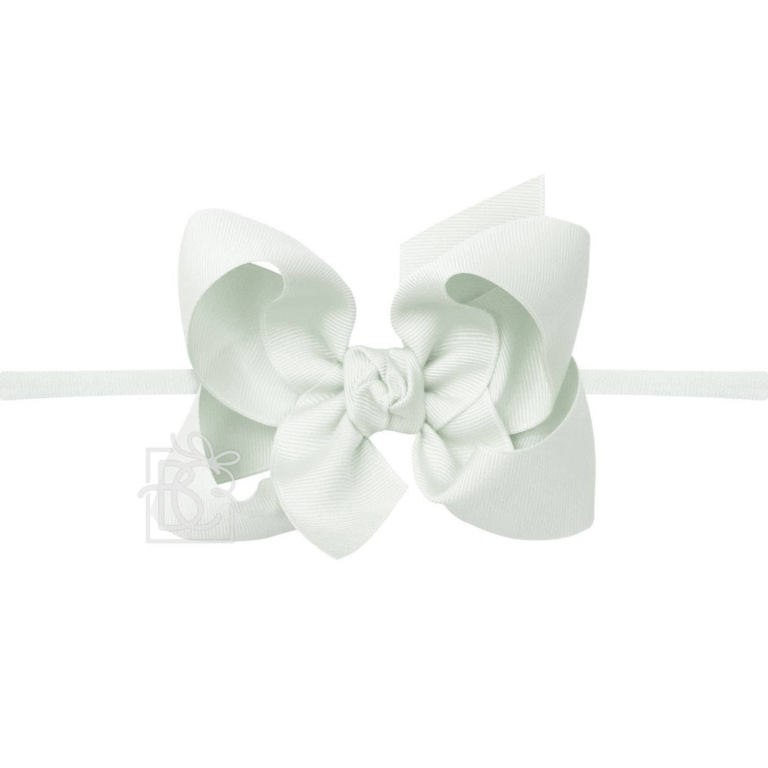 4.5&quot; Infant Headband Hairbow: Powder Mint