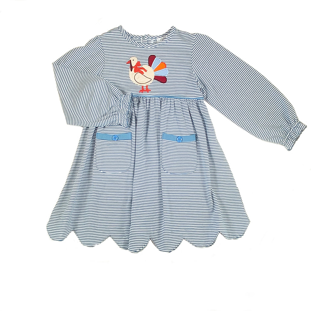 Turkey Applique LS Knit Dress