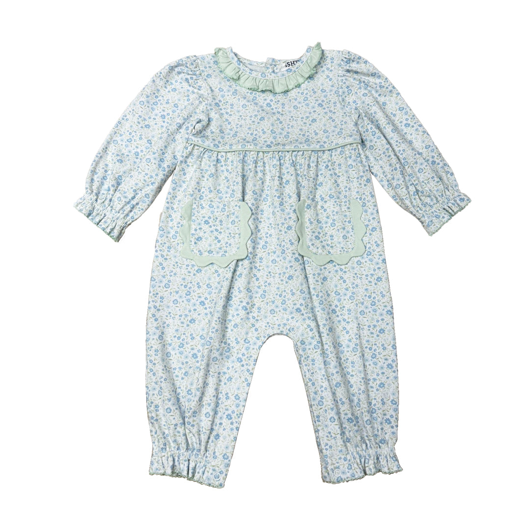 Baby Girls Ditsy Flower Long Romper