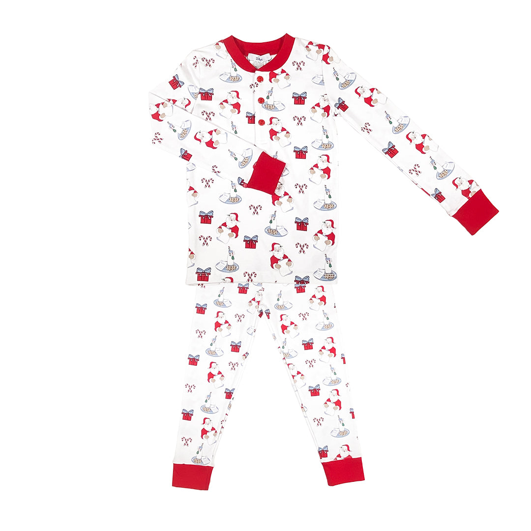 Santa Milk &amp; Cookies 2-Piece Long Pajamas