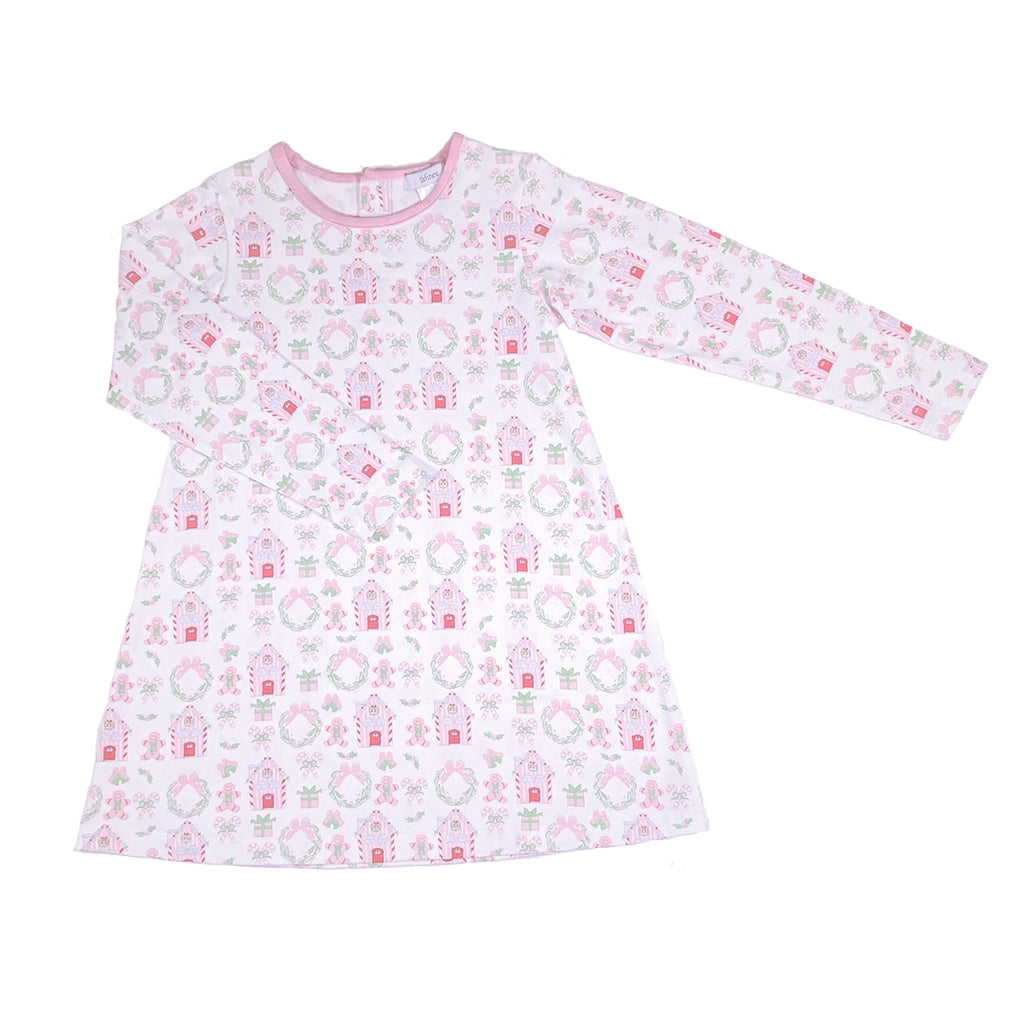 Gingerbread Print Dress