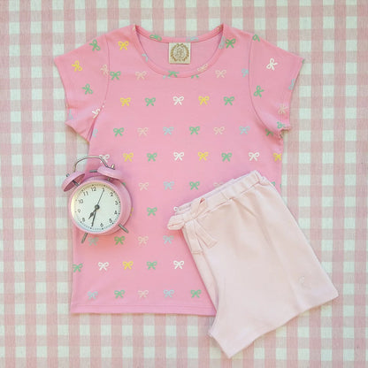 TBBC Shipley Shorts: Palm Beach Pink with Palm Beach Pink Stork
